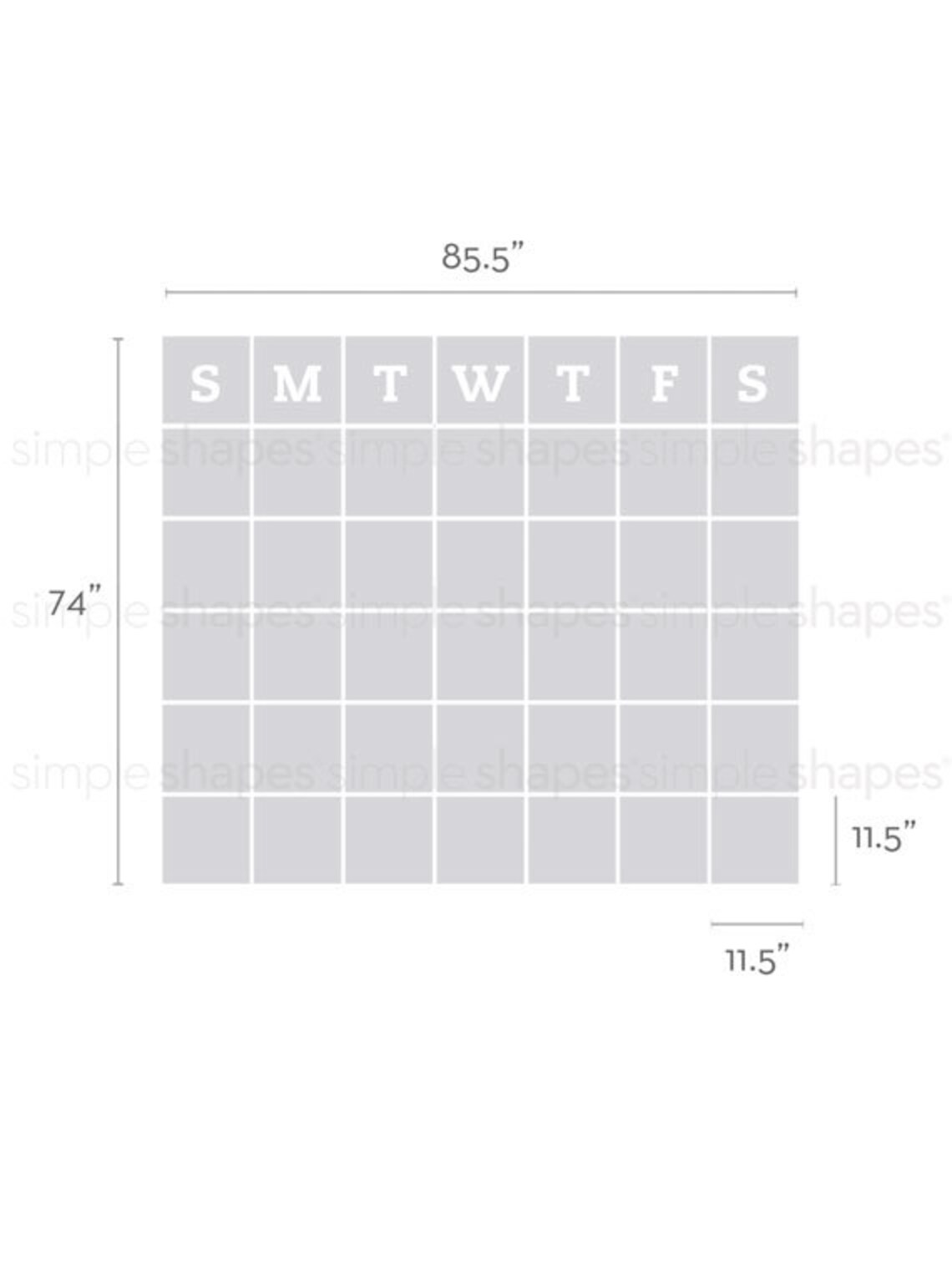 Chalkboard Wall Decal Calendar Blackboard Calendar Wall Etsy