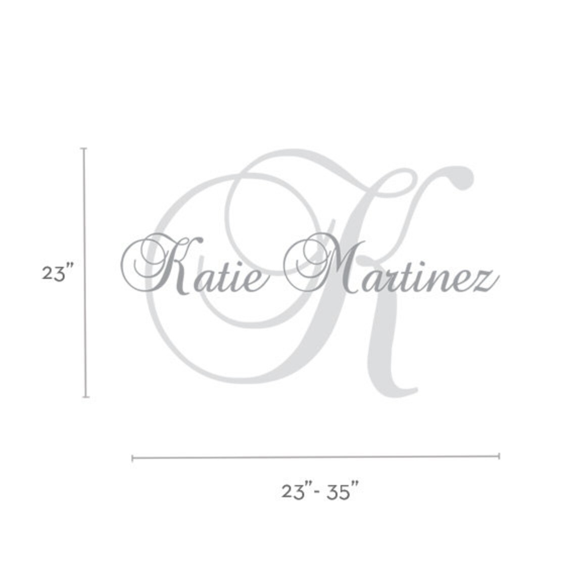 Wall Decal Name Nursery Wall Decal Custom Monogrammed Wall Etsy