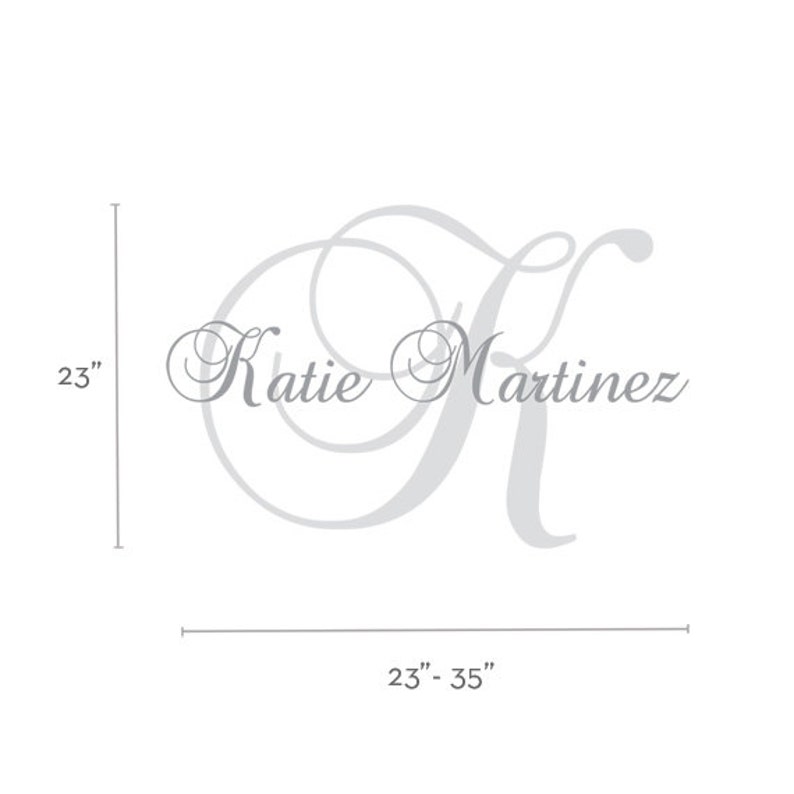Wall Decal Name Nursery Wall Decal Custom Monogrammed Wall Etsy
