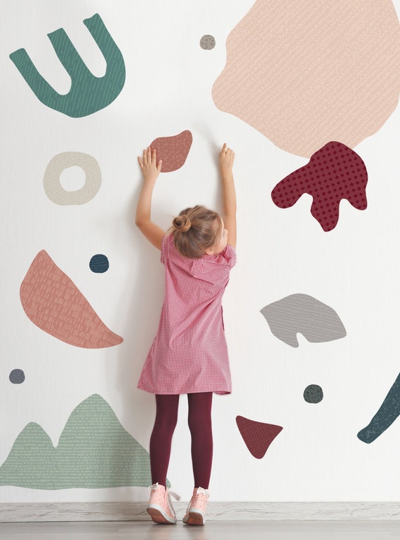 Abstract Organic Shapes Beach Peel and Stick Removable Wall Stickers Etsy Canada