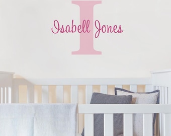 Personalized Monogram Name Lettering Decal