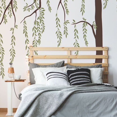 Willow Tree Wall Decal Nursery Wall Decals Leave Sticker Kids Etsy
