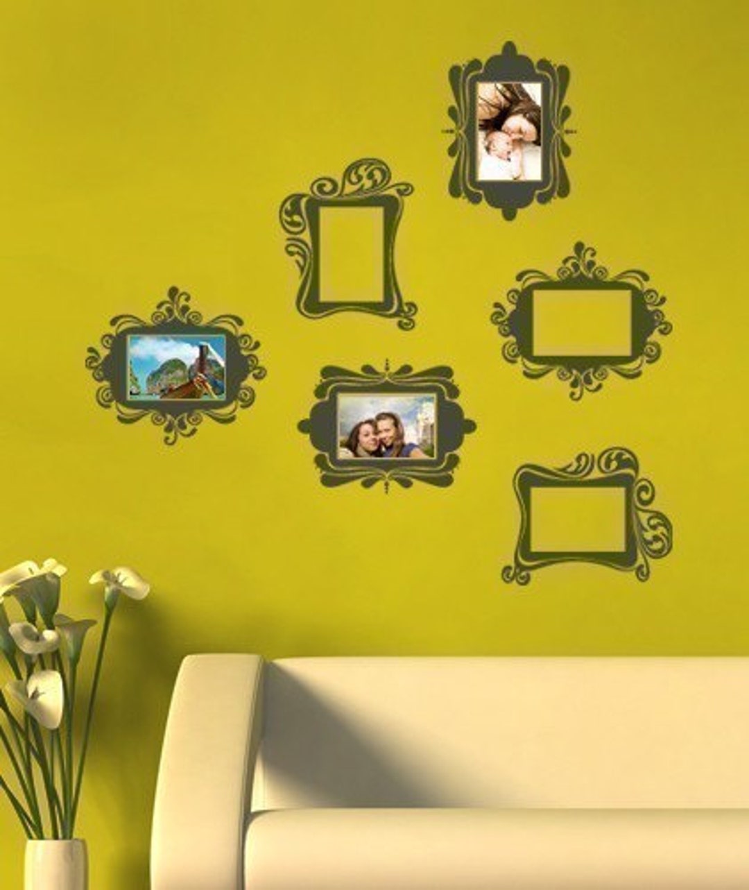 Vintage Photo Frames Vinyl Wall Sticker Etsy