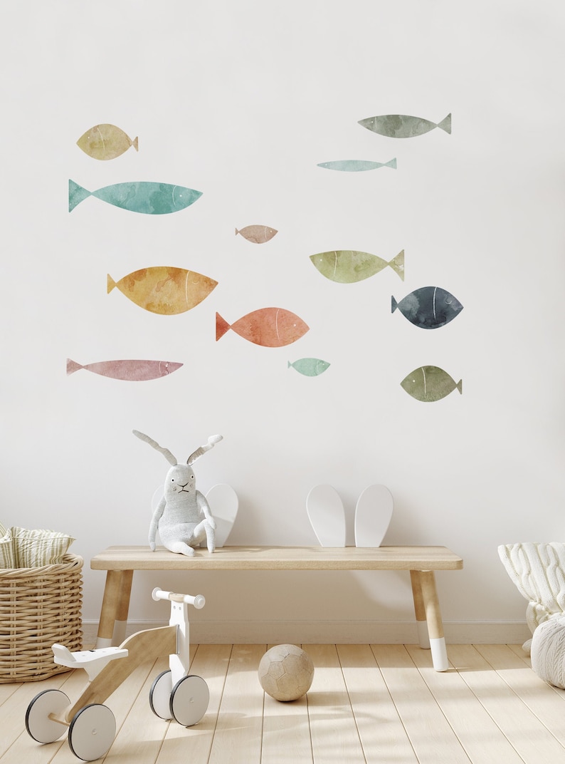 School of Fish Wall Sticker, Summer Sands Peel and Stick image 1