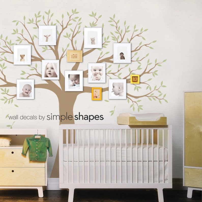 Wall Decal Family Tree Wall Decal Sticker Family Photo Tree Family Like Branches on a Tree Vinyl Wall Sticker Photo Tree Decal Tree Family Scheme B