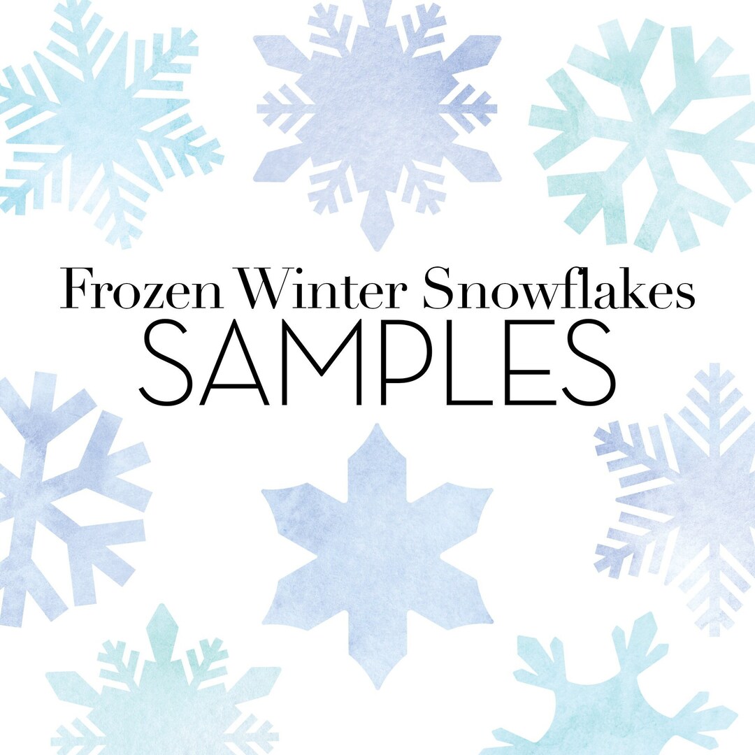 Frozen Winter Snowflake Wall Stickers SAMPLE SWATCHES Etsy