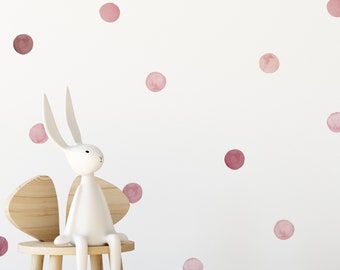 Muurstickers blush aquarel stippen: kinderkamerdecoratie