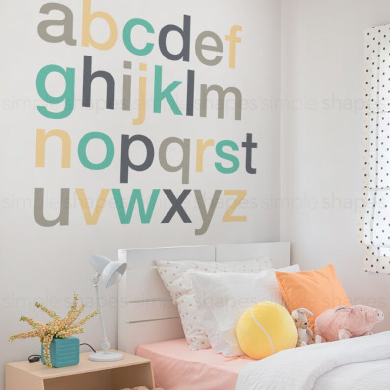 Alphabet Wall Decals Wall Sticker Etsy