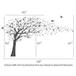 Wall Decals Cherry Blossom Tree Elegant Style LARGE Wall Decal image 7