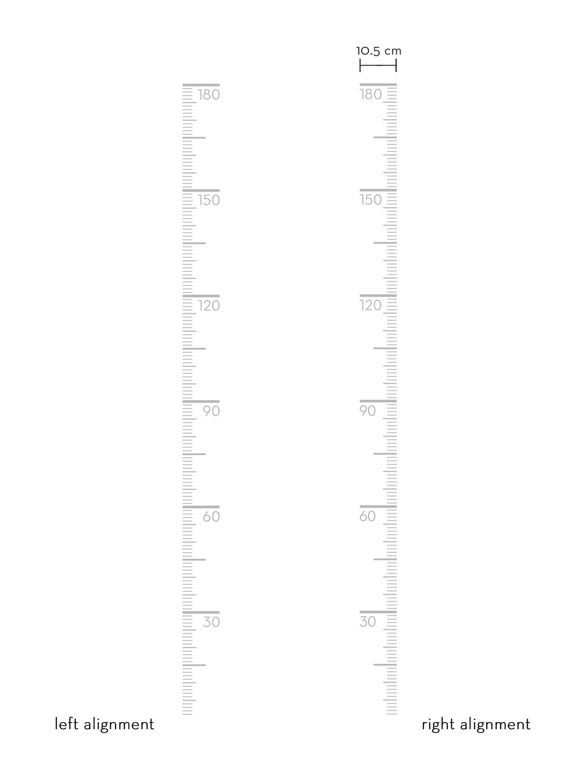 Growth Chart Ruler Decal in Centimeters - Children's Vinyl Wall Decal ...