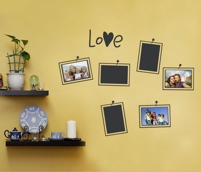 Picture and Photo Frame Layout Decal Photo Love Vinyl Wall Etsy