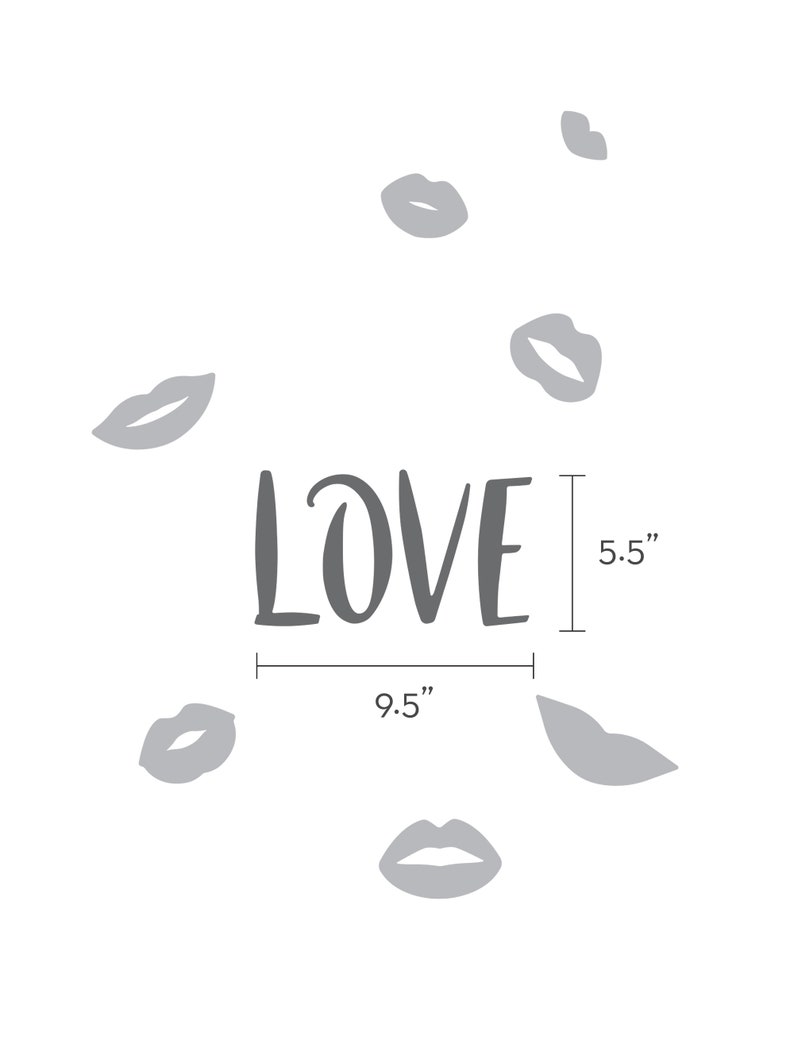 Sweet Kisses Lettering Valentine Wall Decal Etsy