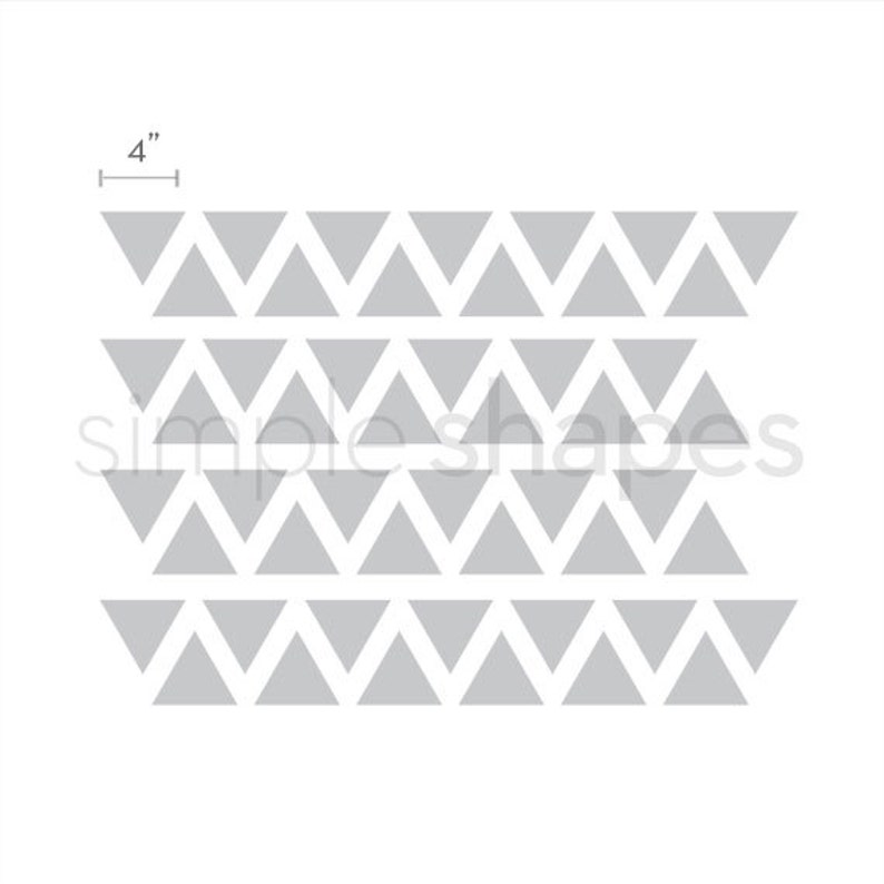 Vinyl Wall Sticker Decal Triangles Etsy