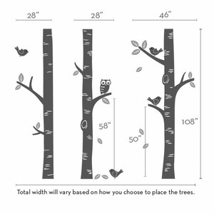 Birch Tree with Owl and Birds Decal featured on Project Nursery W1049 image 5