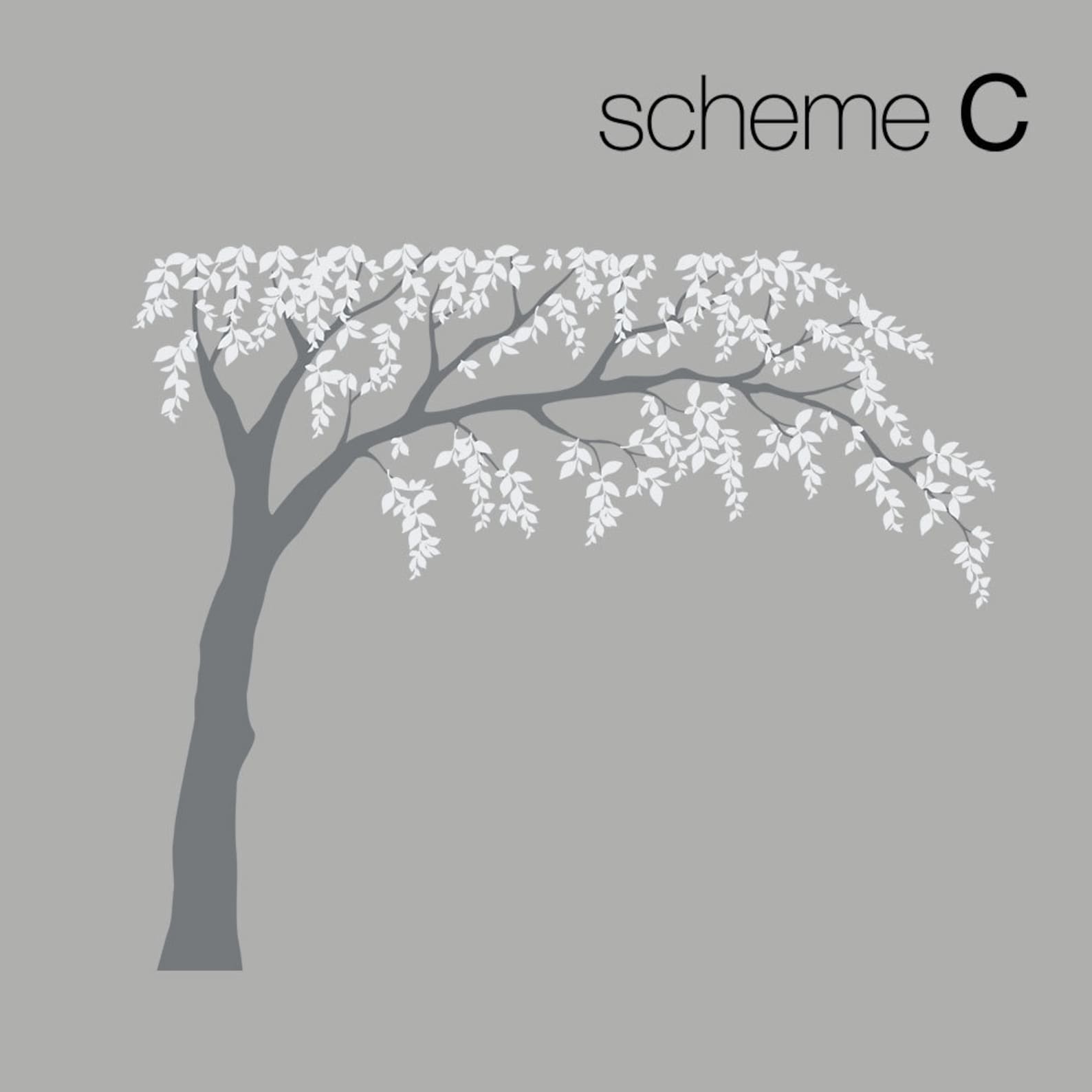 Falling Leaves Weeping Willow Tree Decal Baby Girls Nursery Etsy