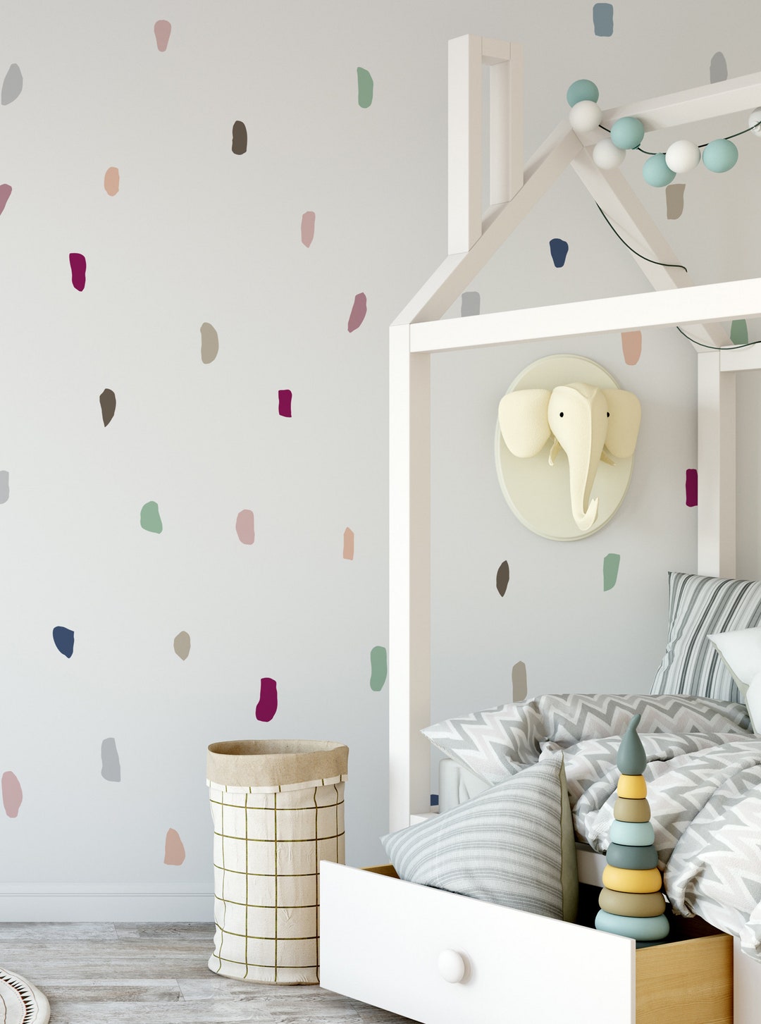 Confetti Time, Multi, - Peel and Stick Wall Stickers Kids Room Decor - Etsy