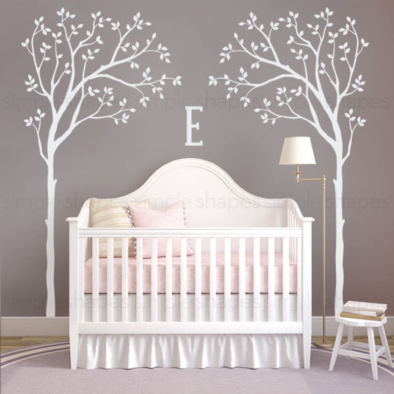 tree wall decal bed canopy tree baby nursery designs | etsy