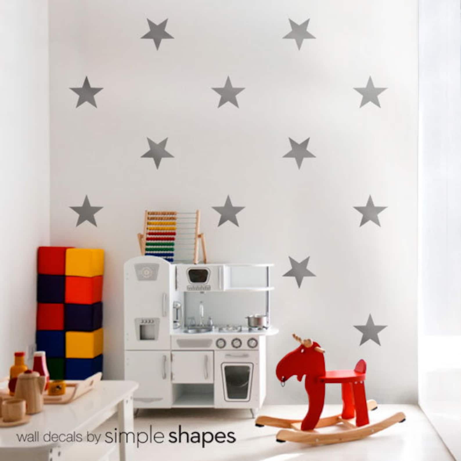 Large Stars Kids Vinyl Wall Sticker Etsy Canada