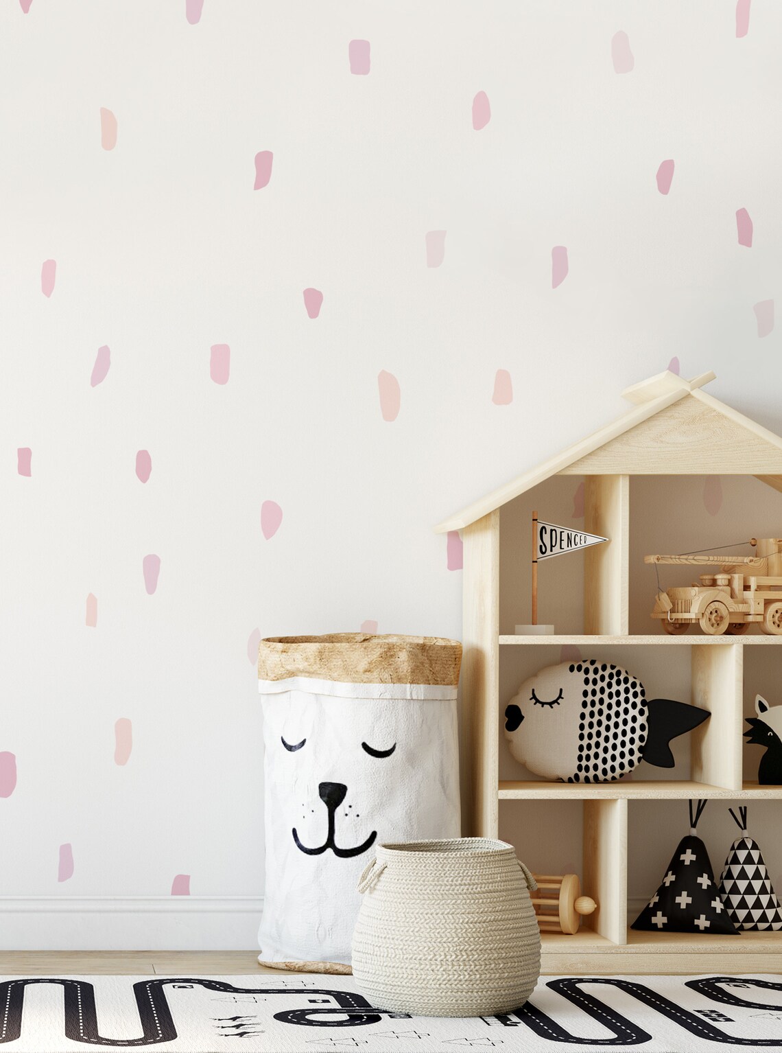 Confetti Time, Pink, - Peel and Stick Wall Stickers Kids Room Decor - Etsy
