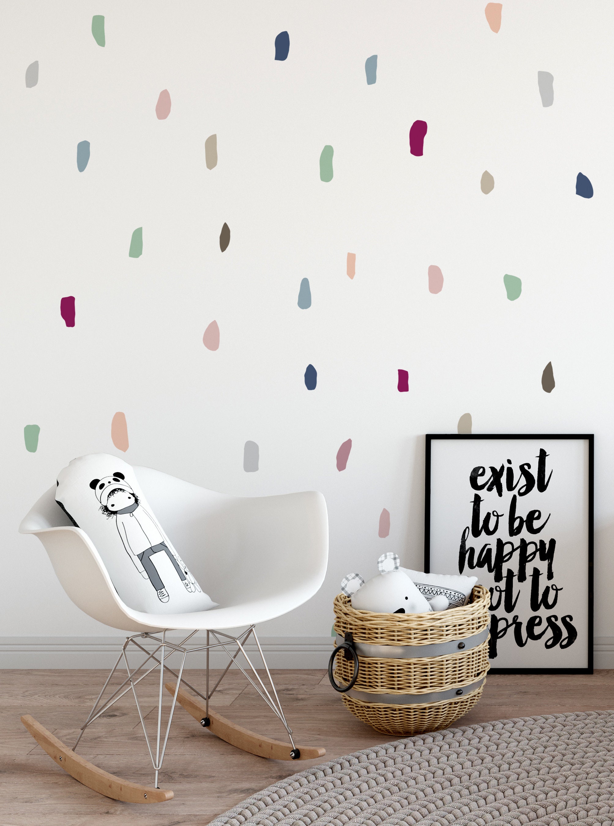 Confetti Time, Multi, - Peel and Stick Wall Stickers Kids Room Decor - Etsy