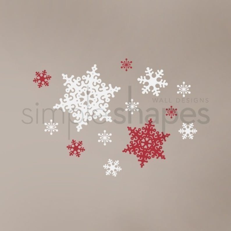 Winter Snowflakes Large Holiday Vinyl Wall Decal Set image 3