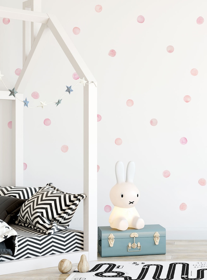 Watercolor Dots Wall Stickers Irregularshaped Dots Polka Etsy Canada