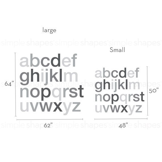 Alphabet Wall Decals Wall Sticker Etsy