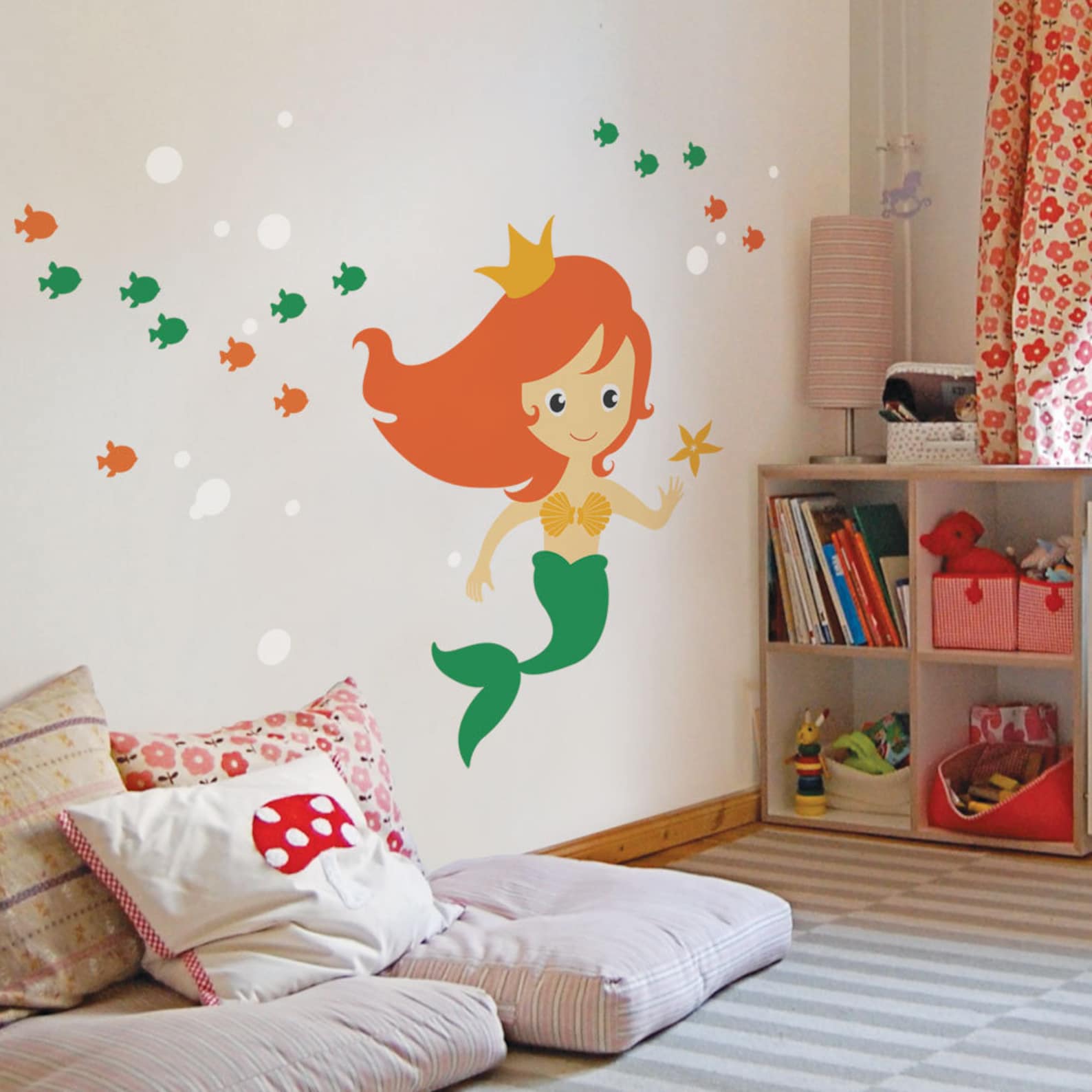 Mermaid Wall Decal Under the Sea Wall Decal Etsy