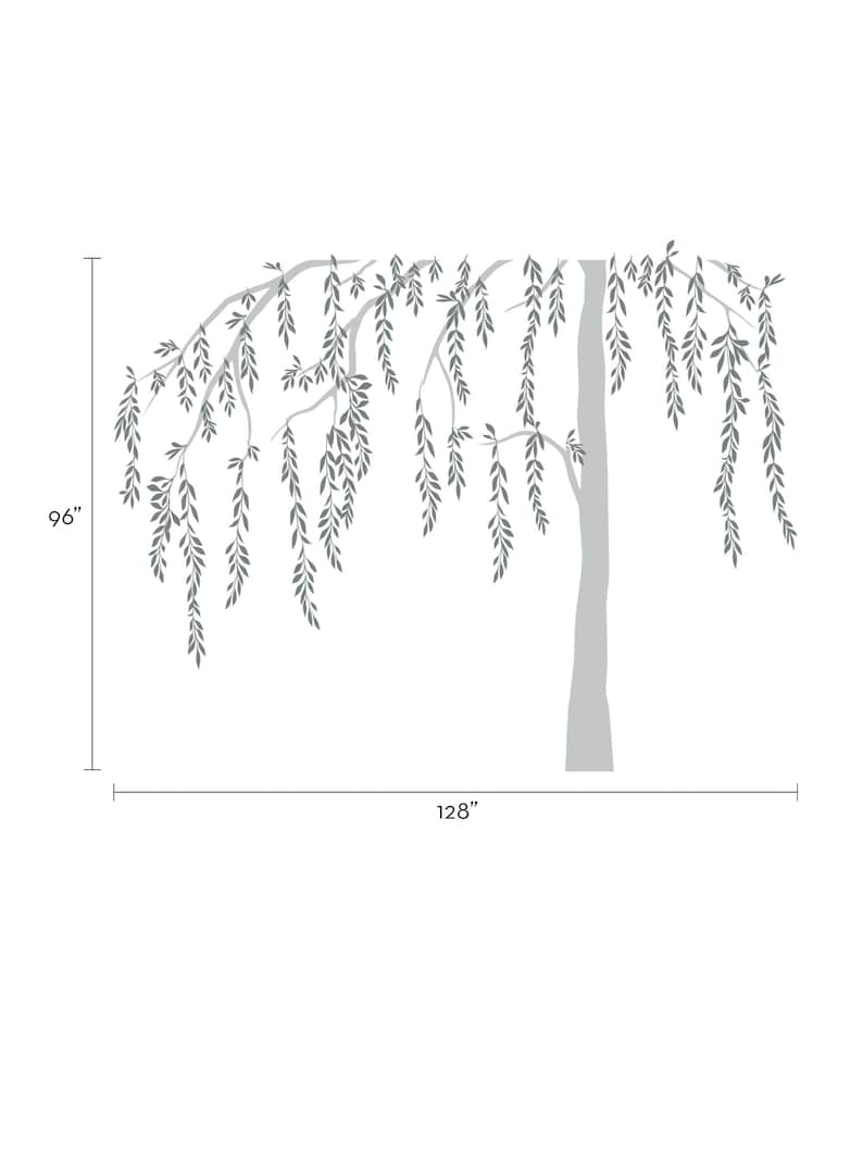 Leafy Weeping Willow Tree Decal image 7