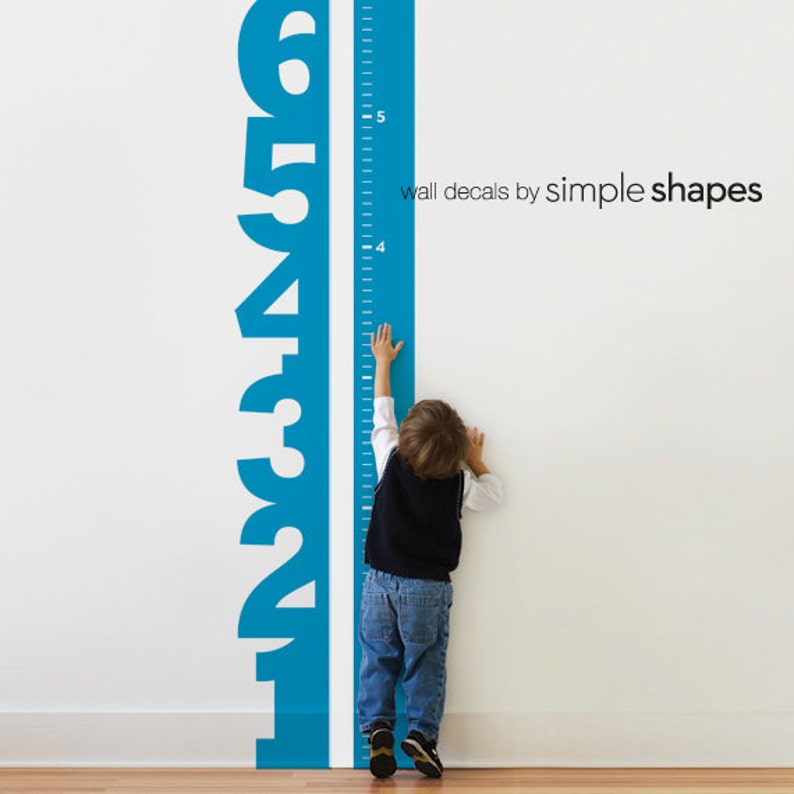 Growth Chart Numbers Children's Vinyl Wall Decal Etsy