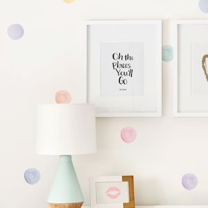 Watercolor Dots Wall Stickers, Pastel, Irregular-Shaped Dots, Polka Dots, Dot Wall Stickers Peel and Stick Wall Stickers image 2