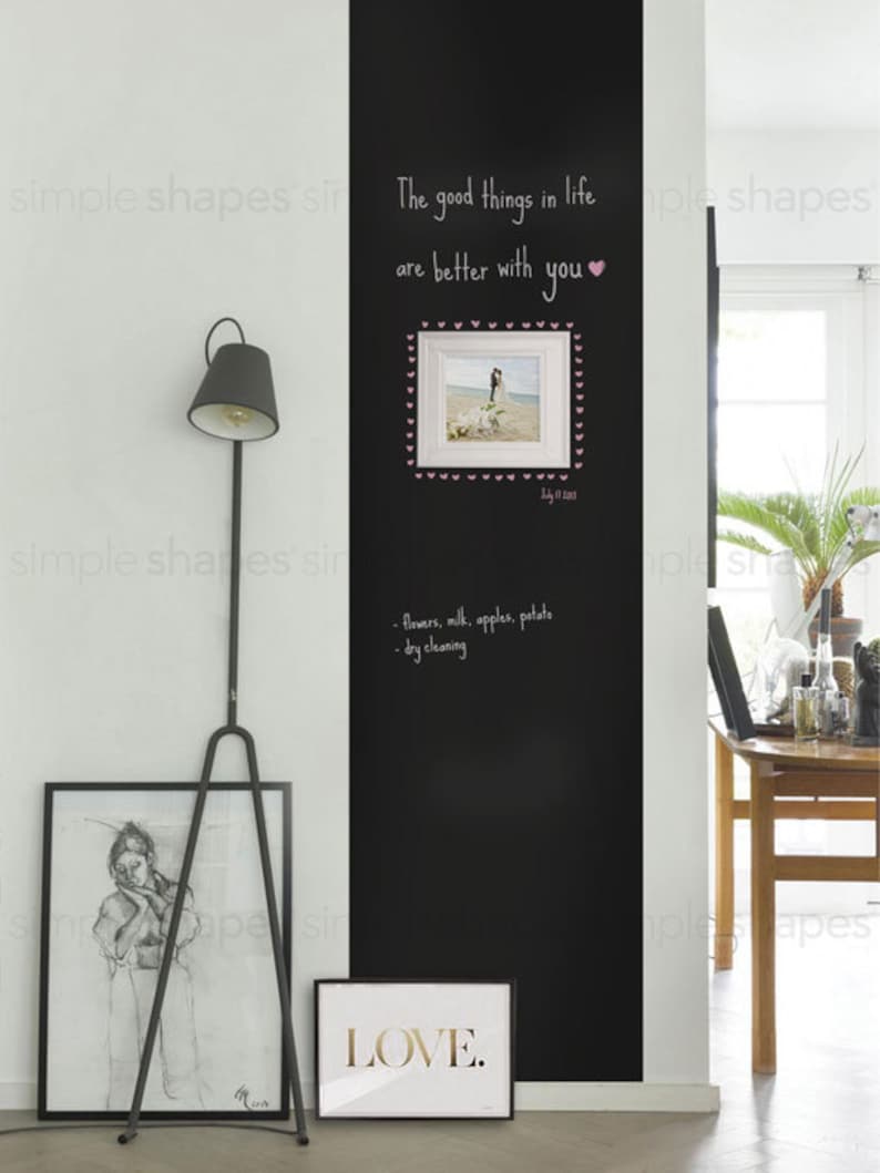 Chalkboard Wall Decal Large Chalkboard Sticker Rectangular Etsy