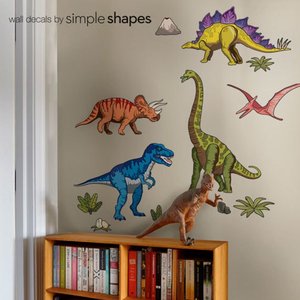 Dinosaur Wall Decal Etsy
