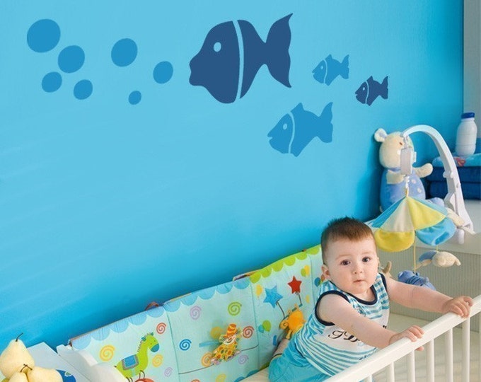 Wall Decals Baby Nursery Decor Shelving Tree Decal With Birds Etsy