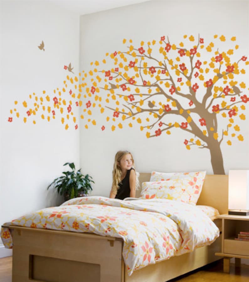 Vinyl Wall Art Decal Sticker Cherry Blossom Tree Elegant Style LARGE Scheme C