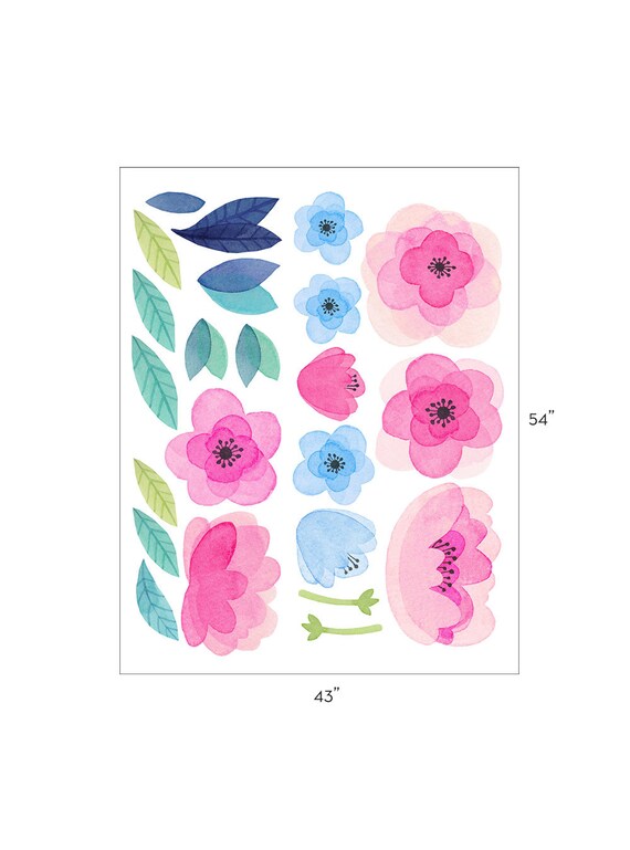 Stickers muraux fleurs pour enfants – Simple Shapes