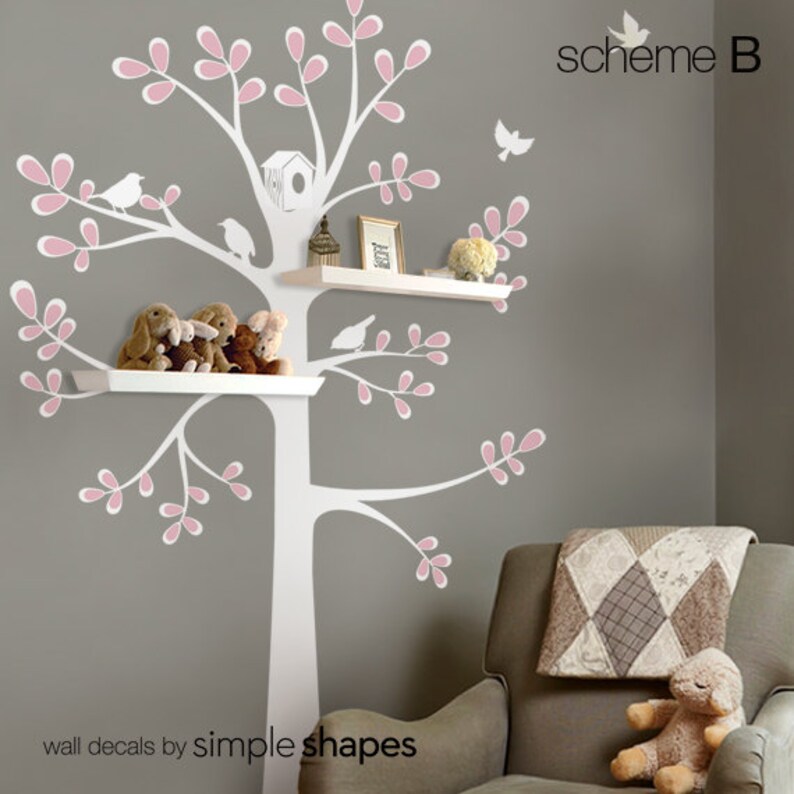 Wall Decals Baby Nursery Decor New Style Shelving Tree by Etsy