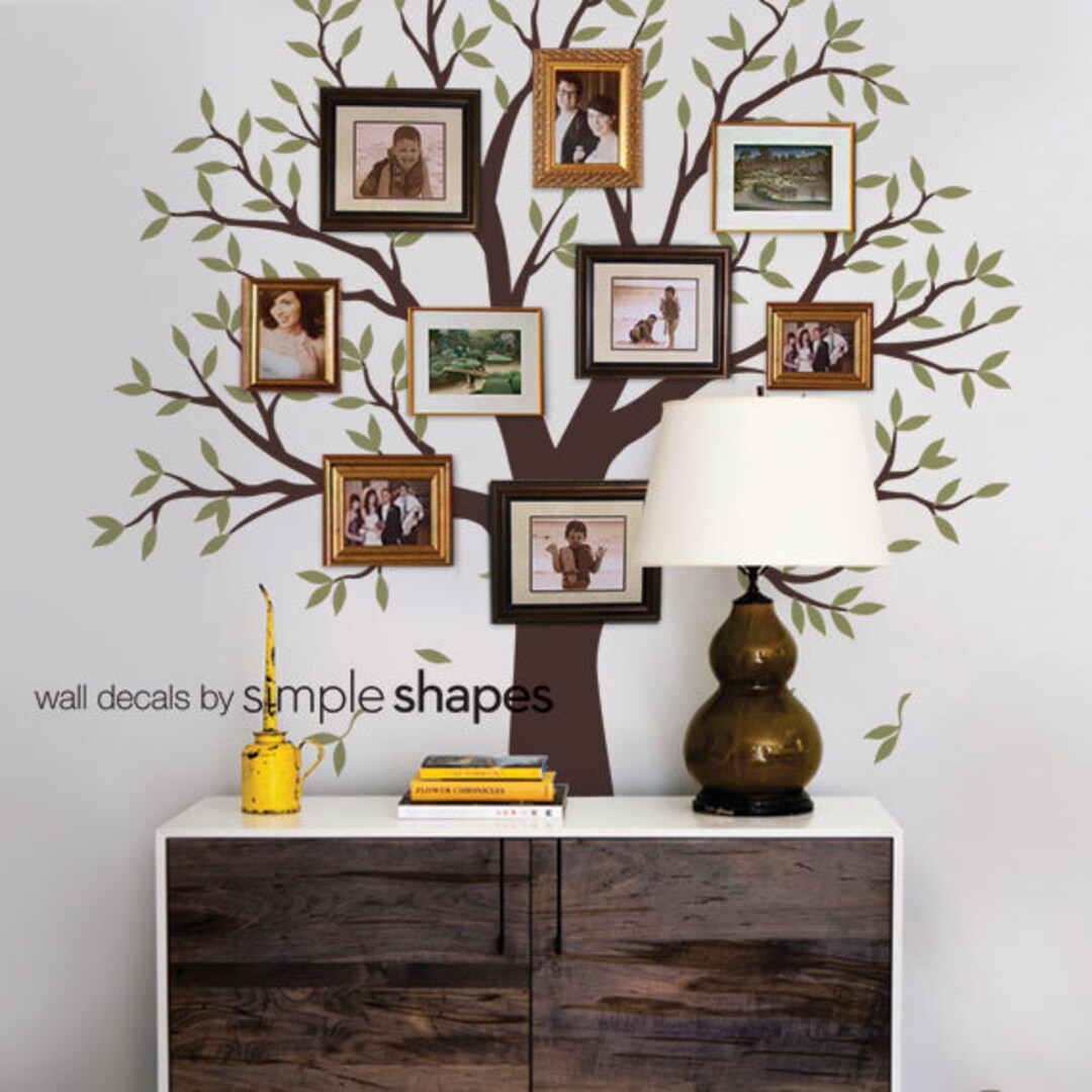 Narrow Family Decal Family Tree Decal Family Tree Wall Decal Two Colors