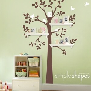 Tree Wall Decals The ORIGINAL Shelving Tree with Birds Scheme C