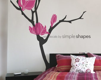 Magnolia Flower Branch Decal