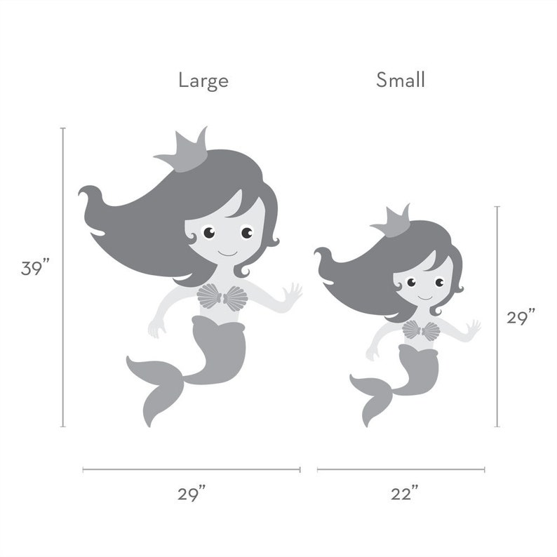 Mermaid Wall Decal Under the Sea Wall Decal Etsy