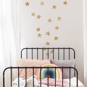 Watercolor Stars Wall Stickers, Gold, Irregular-Shaped Stars, Stars, Star Wall Stickers Peel and Stick Wall Stickers Kids Room Decor image 2