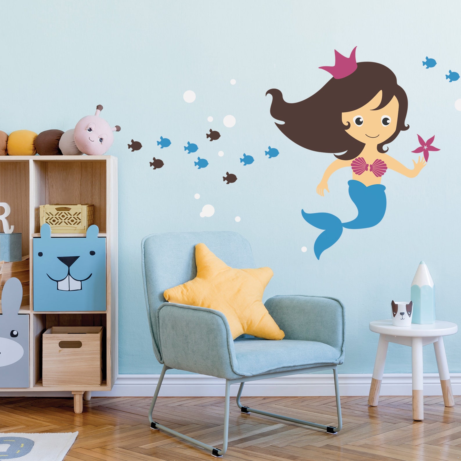 Mermaid Wall Decal Under the Sea Wall Decal - Etsy