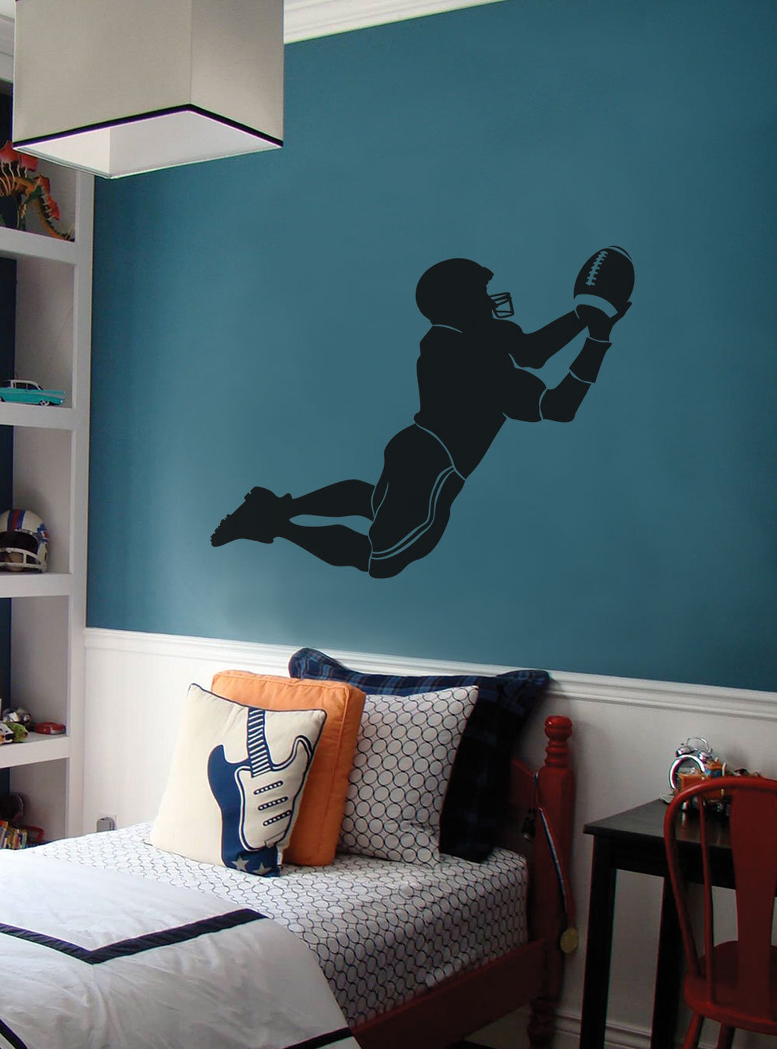 Sports Silhouette Wall Decal Sports Wall Decal Football Etsy