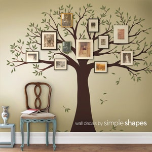 Wall Decal Family Tree Wall Decal Sticker Family Photo Tree Family Like Branches on a Tree Vinyl Wall Sticker Photo Tree Decal Tree Family Scheme A