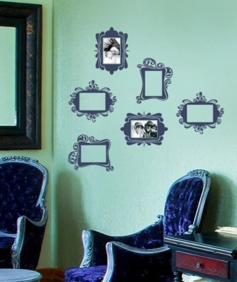 Vintage Photo Frames Vinyl Wall Sticker Etsy