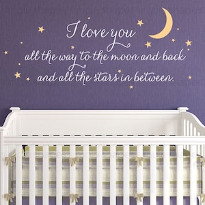 I Love You All The Way Lettering Wall Decal, Wall Words