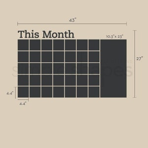 Chalkboard Wall Decal Monthly Calendar image 2