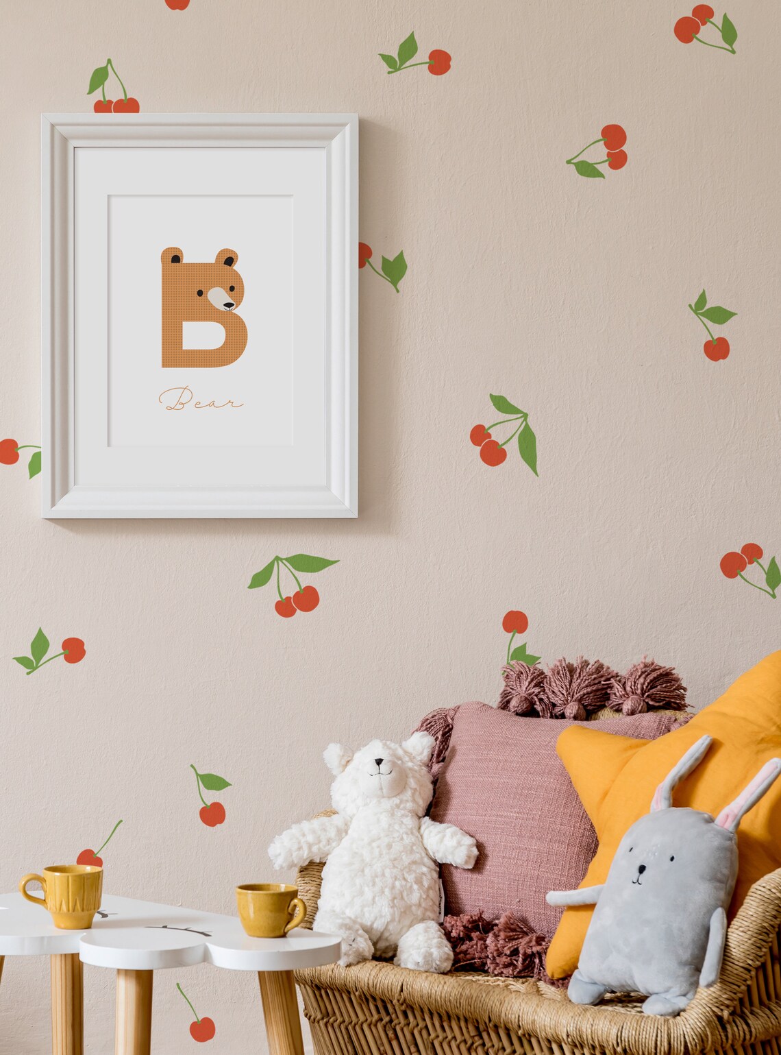 Cherry Fruit Wall Decal Etsy