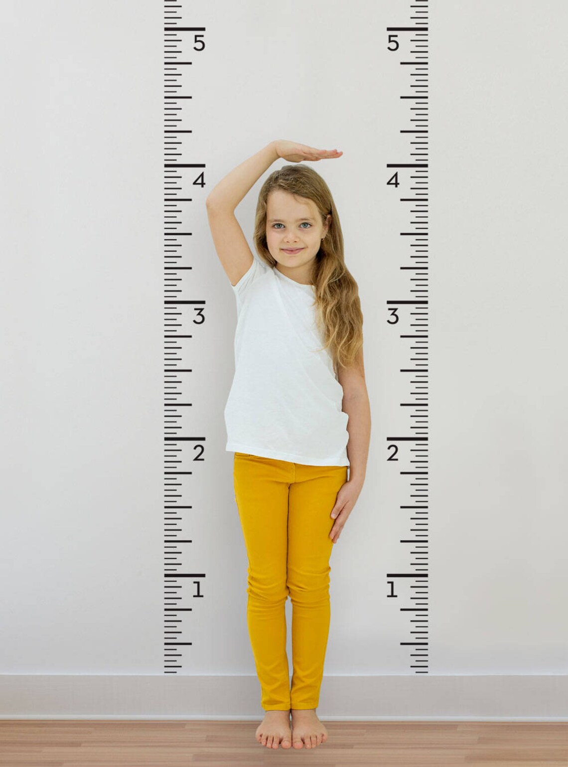 Growth Chart Ruler Decal Children's Vinyl Wall Decal Etsy Canada